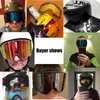 Maschere da sci Maschere da sci magnetiche Antiappannamento UV400 Lenti a doppio strato Snowboard Maschere da sci per uomo Donna Occhiali da sci Occhiali Lente gialla 231115