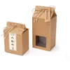 Emballage cadeau Boîte d'emballage de thé Carton Kraft Papier Plié Alimentaire Noix Conteneur De Stockage Debout Sacs D'emballage Emballage Cadeau Drop Livraison H Dh2Jm