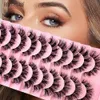 False Eyelashes 10Prairs Mink 3D Fluffy Eyelash Natural Full Strip Transparent Band Lashes Cilios Invisible 231115