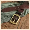 Belts Belt Men's Trendy Jeans Whole Piece Of Pure Cowhide Handmade Retro Leather Copper Buckle Soft Men