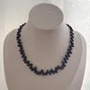 Girocollo minar elegante colore grigio nero colore barocco collane di perline di perle per perle per donne per le donne gioielli da sposa