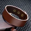 Kedja 2022 Fashion Jewelry Vintage Smooth Glossy Leather Armband Charm smycken Armband Bangles Manschett Armband Män Pulsera Hombrel231115