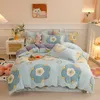 Ensembles de literie 1PC housse de couette et 2PC taie d'oreiller ensemble flanelle corail polaire chaud hiver épais simple Double reine roi couette 230414