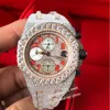 Ap 11 2023 Montre Vvs Moissanite Styles Iced Out Meilleure qualité Eta Montres de luxe Or rose Argent 2 tons Test de réussite Montre glacée automatique avec boîte Emmawatch