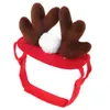 Vêtements pour chiens Bandeau pour animaux de compagnie de Noël Accessoire de coiffure effrayant Corne de cerf réglable