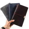 Rétro en cuir voyageur cahier planificateurs créatif Vintage voyage Journal bloc-notes TN Sprial enregistrement quotidien mémos cahiers cadeau