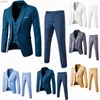 Vestes pour hommes Costume pour hommes Slim 3 pièces costume d'affaires veste de fête de mariage gilet pantalon manteau style européen américain robe sociale chemises pantalonsL231115