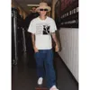 Tasarımcı Moda Giyim Erkek Tees Tshirt Nirvana B Cobain Portre Kurt Beyaz Mürekkep Doğrudan Jet Baskı VTG High Street Gevşek Kısa Kollu T-Shirt