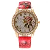 Montres-bracelets Explosions Diamond Digital Rose Fashion Ladies Watch Belt Quartz Casual Hombre