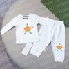 Pure Cotton Warm Baby Clothes Brand Designer Newborn Clothing Infants Babies Summer And Autumn Thin Clothings Boneless Top Pants Set