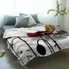 Blankets Ink Painting Poppy Bed Cover Coverlet Blanket Flannel Fleece Throws Skin Friendly Decorative Relaxing Velvet Cozy 231115