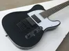 Stephen Carpenter 7 Strings Goss Black Electric Guitar String Thru Body Bridge White Pearl Pickguard China EMG Pickups 9V Battery Box Black Hardawre