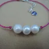 Strand NATURE FRESHWATER PEARL Bracelet- High Good Quality-3 Pcs Bracelets Rope Bracelet Egg Shape