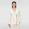 Kvinnors kostymer blazrar Alsey högkvalitet faller högkustens kostym vit vneck nineminute hylsa Japan och Sydkorea modejacka plats 231115