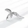 Ring Diamond Real 925 srebrny srebrny przyjęcie weselne Pierścienie dla kobiet Bridal Promise Ceave zaręczynowy Prezent biżuterii