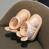 Children's snow boots winter new fashion Korean girls plus velvet warm cotton shoes toddler shoes