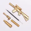 Golden Machine Gun Shape Neutral Pen Black Ink School Office Supplies Learning Stationery