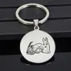 Keychains Lovely Deer Pendant Keychain Simple Stainless Steel Jewelry Birthday For Mom YP7304