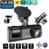 Carro DVRs Carro DVR HD 1080P Dentro do Veículo Dash Cam Gravação de Três Vias DVRs Registrador Dashcam Gravador Câmera Loop Camcorder Vídeo T4H9 Q231115