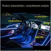 HID XENON KITS Remsor LED Light Interior Decorative El Wiring Neon Strip för bil Flexibel omgivande USB -atmosfärdiode 1M/2M // 5LED DHGFR