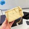 Sacs à bandoulière Célèbre Marque Mini Boîte Sangle Réglable Matelassé Bandoulière Véritable Sac En Cuir Designer De Luxe Top Qualité Cosmétique Vanité Sacs À Main