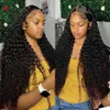 Synthetic s Deep Wave Frontal 13x6 Lace 13x4 Curly Front Human Hair For Women Wet And Wavy 4x4 Water Clre On Sale 231114