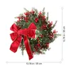 Flores decorativas da porta de xmas por porta arco guardar cabide holly berry janela guirlanda gravata de Natal pendurada ornamento