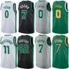 Imprimer Hommes Femmes City Basketball Jaylen Brown Jerseys 7 Jayson Tatum 0 Al Horford 42 Derrick White 9 Payton Pritchard 11 Kristaps Porzingis 8 gagné vert blanc noir