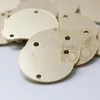 Charms 6 stuks laser gesneden vaste messing cirkel charme met 3 gaten - 16x14 mm (4501c)