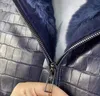 Mens Coats Winter Loro Pania Rat Hair Inner Liner Spliced with Crocodile Skin Hooded Cashmere Jacket