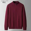 Maglioni da uomo 100% cotone Maglione da uomo Autunno Primavera Cardigan con cerniera per uomo Capispalla Giacca lavorata a maglia Maglione Nero Rosso verde grigio Q231115