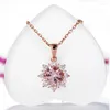 Pendant Necklaces Snowflake Shape Crystal Zircon For Women Christmas Gifts Wedding Engagement Jewelry