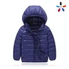 Down Coat 2023 Barn Winter Jacket Ultra Light Baby Boys Solid Color Hooded Ytterkläder Kids For Girls Snowsuit Clothing 3-10 Y