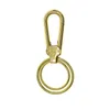 Keychains Mirror Polished Solid mässing Quick Open Spring Snap Hook Luxury Business Lock Rings FOB Craft Gift House Warming