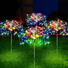 زخارف حديقة LED Solar LED FIRORK FIRY FAIRY LIGHTS Outdoor Decoration Lawn Pathway for Patio Yard Party Christmas Decord 230414