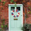 Decorative Flowers Wreaths Greenery American Patriotic Hydrangea Independence Day Artificial Garland Ing Silk Flower Front Door Decors