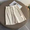 Kvinnors shorts 100% bomull hajuku hög midja dragkammare sport kvinnlig casual lös tröjor sommar kvinnor träning cykling 230414