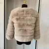 Skóra dla kobiet sztuczna moda Faux Fur Płaszcz Super jesienna zima Kobiety Krótka puszysta kurtka Wysokiej jakości 7xl damskie płaszcze 231114