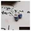 Dangle Chandelier Original Design Enamel Porcelain Craft Embroidered Shoe Shape Ear Hook Chinese Retro Colorf Charm Womens Dhgarden Dh7On