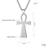 Pendentif Colliers Croix Égyptienne Pour Hommes 18K Plaqué Or En Acier Inoxydable Religieux Crucifix Bijoux Protection