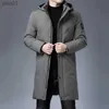 Męskie Down Parkas Najwyższej jakości Zima Zima Nowa marka projektant Casual Fashion Emwear Kurtka Men Longline Windbreaker Płaszcze Mężczyźni Ubranie 231115