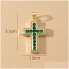 Charms Voleaf Cz Cross Charms Pendant For Necklace Making Copper Gold Plated Crucifix Jewelry Supplies Diy Wholesale Bk Vjc105 Drop De Dhsnd