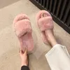 Slippers Pluizige Bont Thuis Vrouwen Winter 2023 Antislip Indoor Vloer Schoenen Dikke Bodem Katoen Harige Slippers 231115