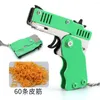 Party Favor Shooting Pistol Rubber Band Gun Chain Key 1PCS Kid Tools Funny Keychain Metal 60 Bands Gift Boyfriend Mini