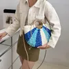أكياس مسائية تصميم عتيقة النساء حياكة القش نسج الكتف مسلفة كيس سيدة حقيبة اليد على شكل حقائب اليد على شاطئ الشاطئ عبر الجسم