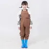 Boots Fishing Chest Waders with for Kids Outdoor Activities Girls Boys PVC Rain PantsWaterproof Bootfoot Max Foot 22cm865in 231115