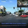 Carro dvr Dash Cam para gravador de vídeo de carro HD 1080P Visão noturna 3 Câmera frontal interna e traseira Dashcam GPS 24h Monitor de estacionamento Dual DVRs Q231115