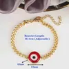 Łańcuch darmowa wysyłka 11 kolorów proste okrągłe oszklone tureckie złe oko Regulowana bransoletka IC na kobietę codzienne noszenie biżuterii prezentl231115