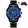 Wristwatches Mens Watches Top Sport Stainless Steel Casual Black Military Men Wristwatch Reloj