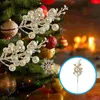 Flores decorativas 10 Pcs Natal Imitação de Bagas Plantas Falsas Berry Haste Artificial Espuma Árvore Grinalda Escolhas